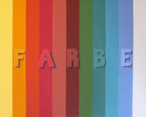 Farbe oil on wooden panel