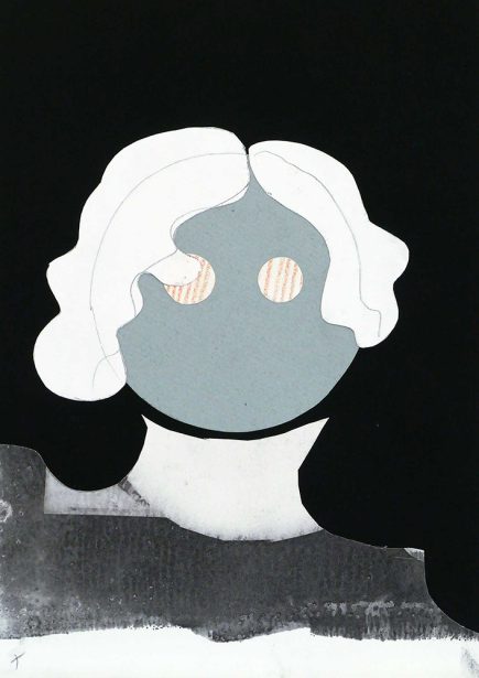 Collage/Gumprint untitled Angelika Hasse 2017 art on paper