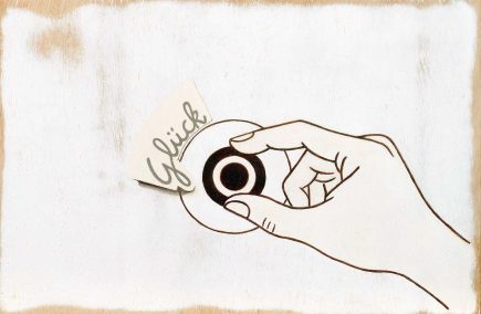 Oil colour on panel 'Glück' Angelika Hasse 2016 contemporay painting text and image 