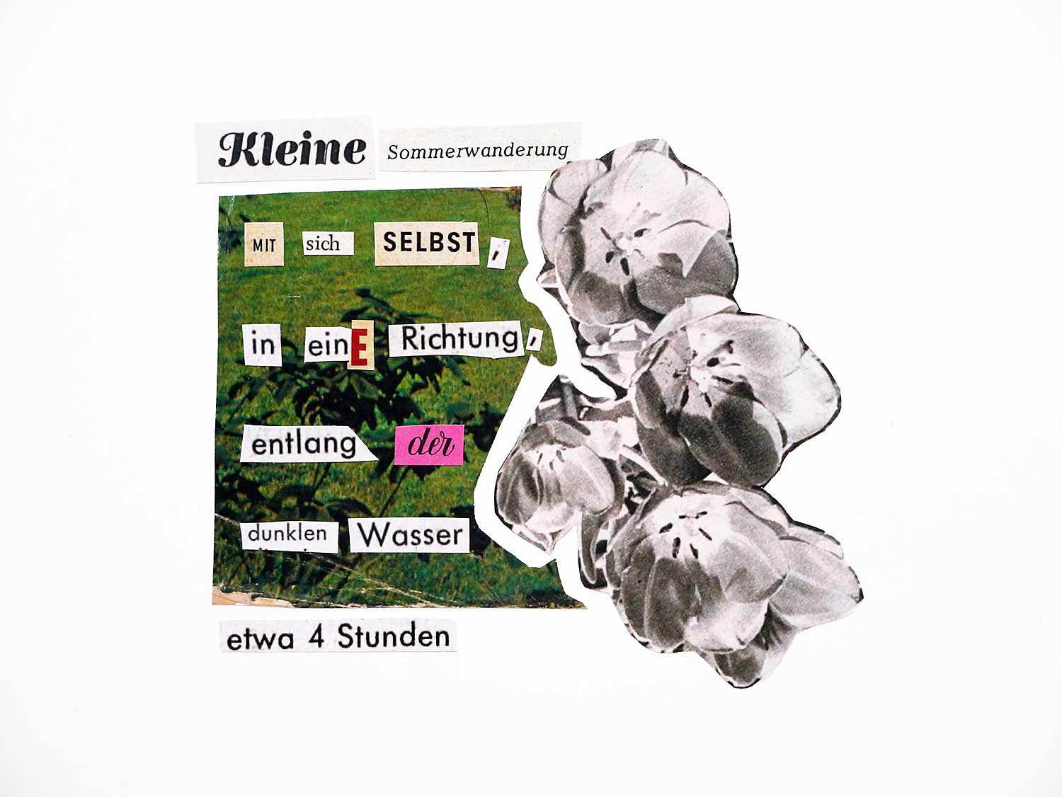 Collage 'Kleine Sommerwanderung' Angelika Hasse 2015 word art