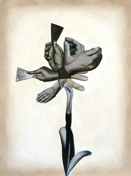 Oil colour on panel 'Mach es selbst' Angelika Hasse 2013 
contemporary painting