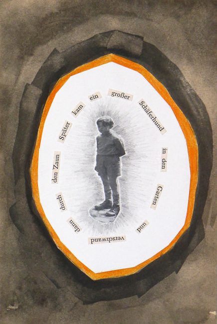 Grosser Schäferhund drawing collage angelika hasse