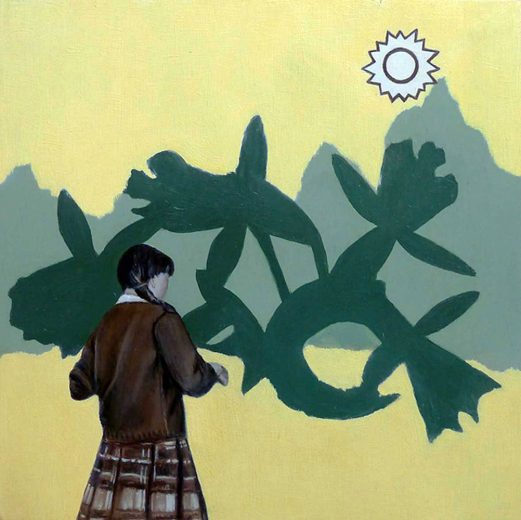 Oil colour on wooden panel 'Sommer' Angelika Hasse 2013