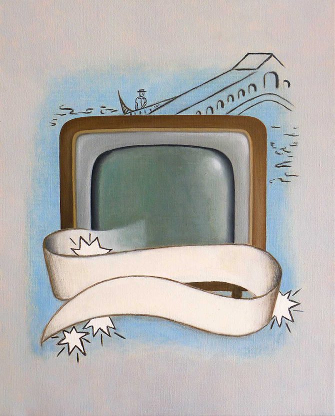 Oil on canvas 'Komm ein bisschen mit' Angelika Hasse 2014 contemporary painting