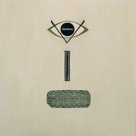 Oil colour on panel 'Neonic' Angelika Hasse 2013 oil painting image and text