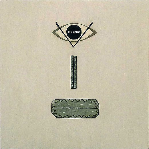 Oil colour on panel 'Neonic' Angelika Hasse 2013 oil painting image and text