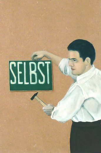 Oil on panel 'Selbst'