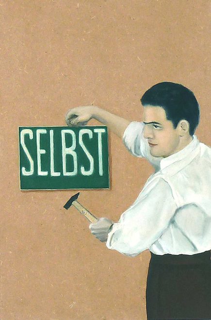 Oil on panel 'Selbst'