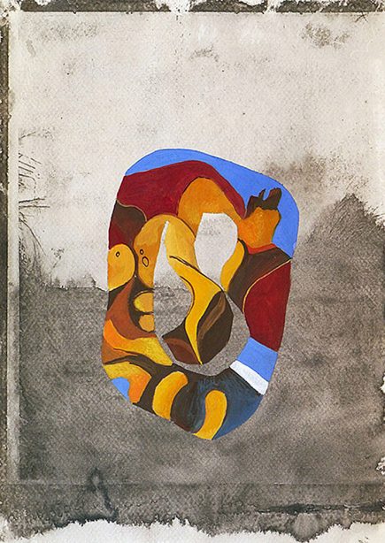 Gouache on gumprint 'Form'