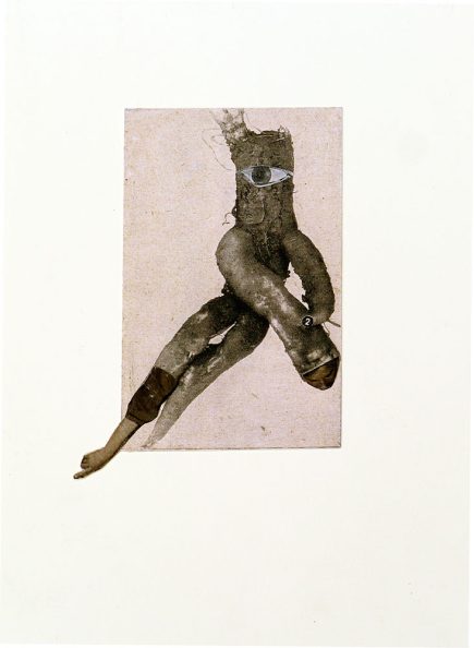 Collage 'Erdmännchen' Angelika Hasse 2014 art on paper