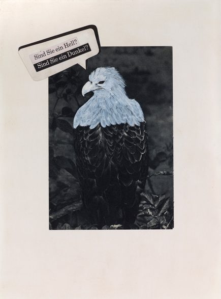 collage 'Sind Sie?..' Angelika Hasse 2018 tekstuele kunst op papier