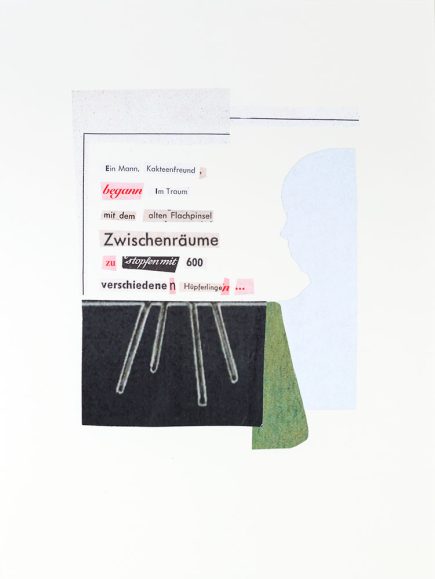 collage ''Kakteenfreund' Angelika Hasse 2015 text based art