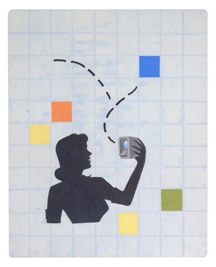 oil colour on wood 'Scooper' Angelika Hasse 2019 contemporary painting