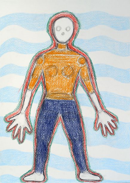 The painter wax pastel drawing Angelika Hasse