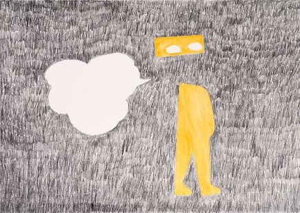 Sapristi drawing black chalk