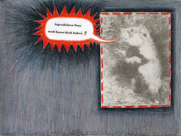 Sinn..wax pastel on gumprint Angelika Hasse