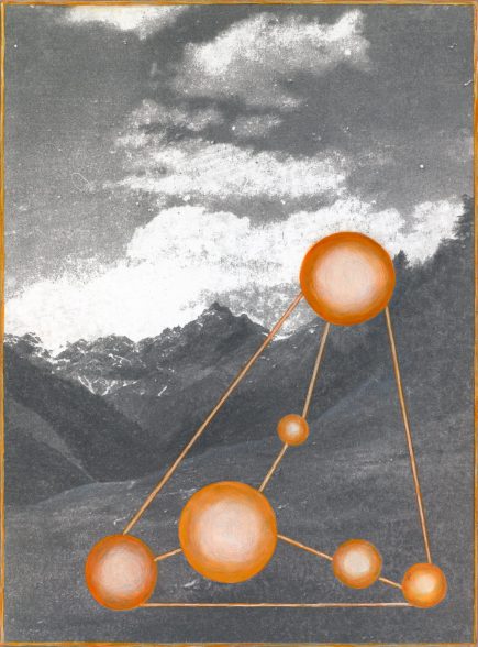 Alpenglühen oil color on gum print Angelika Hasse