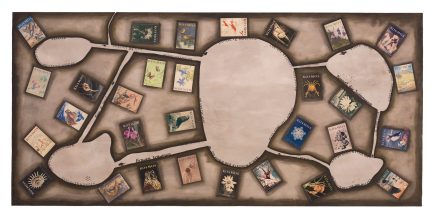 Kosmos collage art on paper Angelika Hasse