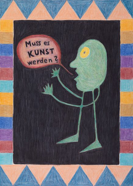 Muss es Kunst werden? wax pastel drawing Angelika Hasse