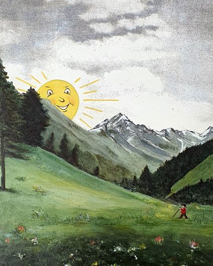 Wanderlust oil colour on gumprint Angelika Hasse