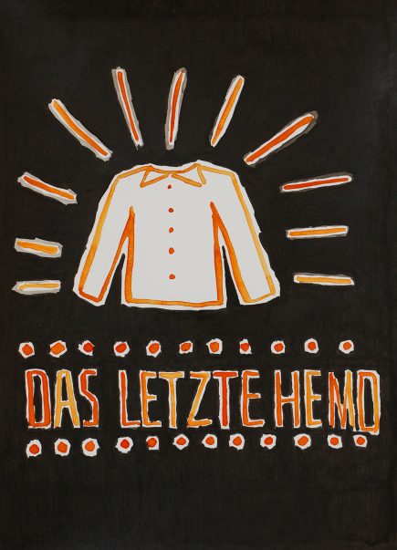 Letztes Hemd Gouache drawing Angelika Hasse