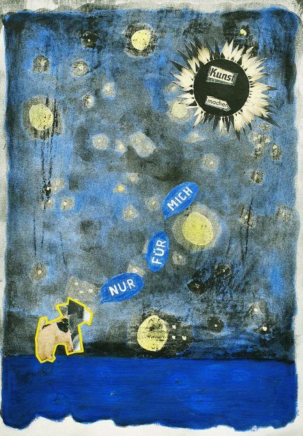 Nur für mich collage gouache Angelika Hasse