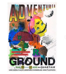 Poster Adventures Under ground groupshow at Quartair - Angelika Hasse