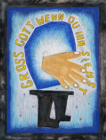 Grüss Gott drawing collage Angelika Hasse