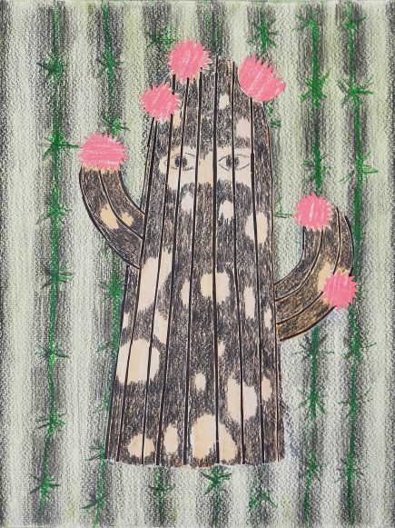 drawing graphite/ wax pastel collage Angelika Hasse 2023 contemporary art on paper