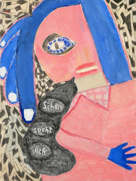 drawing/collage Angelika Hasse 2023 textbased art on paper