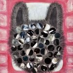 Collage gouache Cat thing Angelika Hass