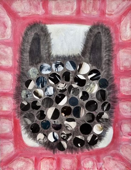 Collage gouache Cat thing Angelika Hass